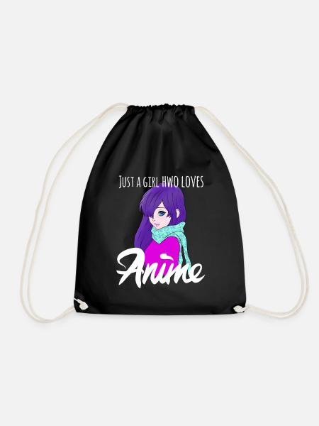 Juste une fille qui aime les cadeaux d'anime pour les adolescentes - Sac de sport léger - noir