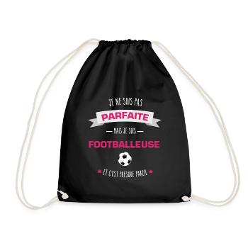 JE NE SUIS PAS PARAITE MAIS FOOTBALLEUSE - FOOT - Sac de sport léger - noir - Devant