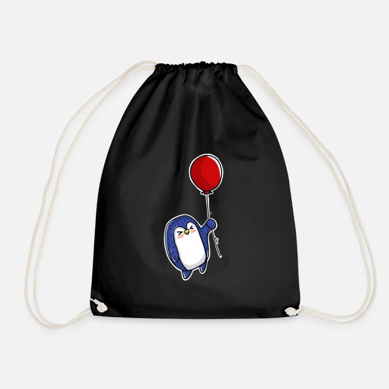 Pinguin Ballon - Turnbeutel - Schwarz