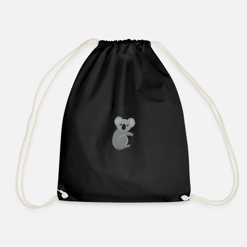 Koala t shirt - Drawstring Bag - black
