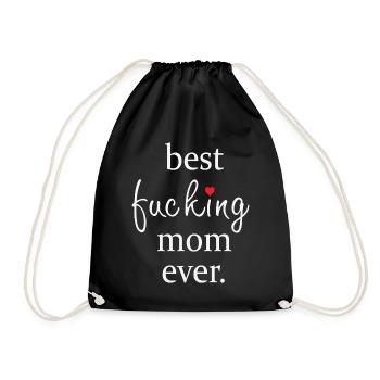 Best mom mothers day womens day - Drawstring Bag - black - Front