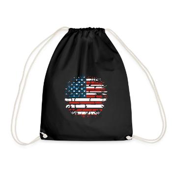 America funny gift idea - Drawstring Bag - black - Front