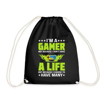 Gamer Gamer Funny DNA - Sac de sport léger - noir - Devant