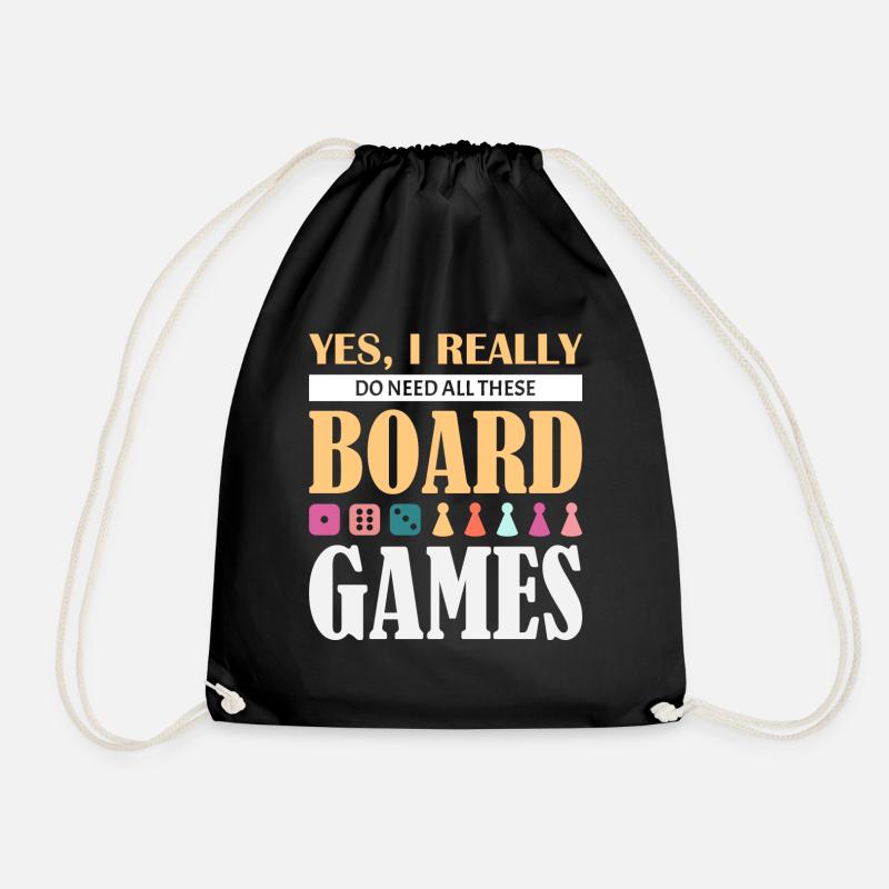 YES I REALLY DO NEED ALL THESE BOARD GAMES - Turnbeutel - Schwarz