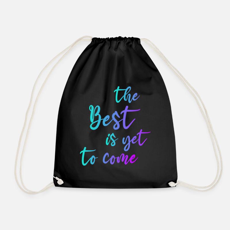 THE BEST GRADIENT BLUE PURPLE - Turnbeutel - Schwarz
