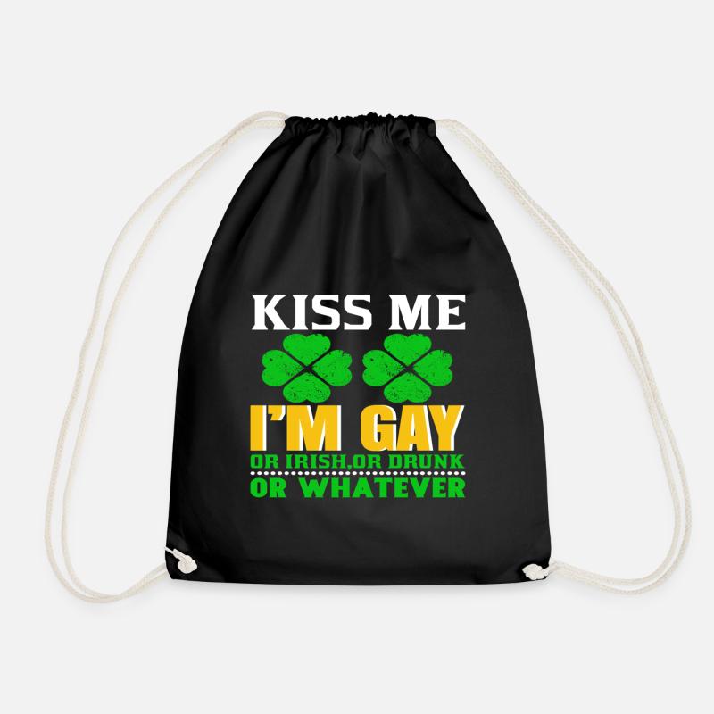 Gay Irish or What Gift? - Drawstring Bag - black