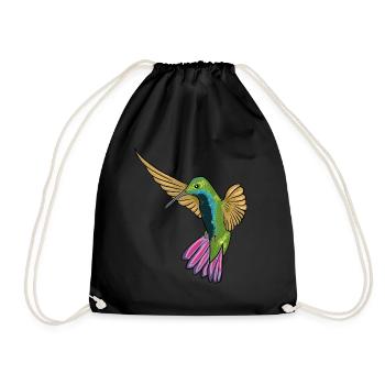 Kolibri - Turnbeutel - Schwarz - Vorne
