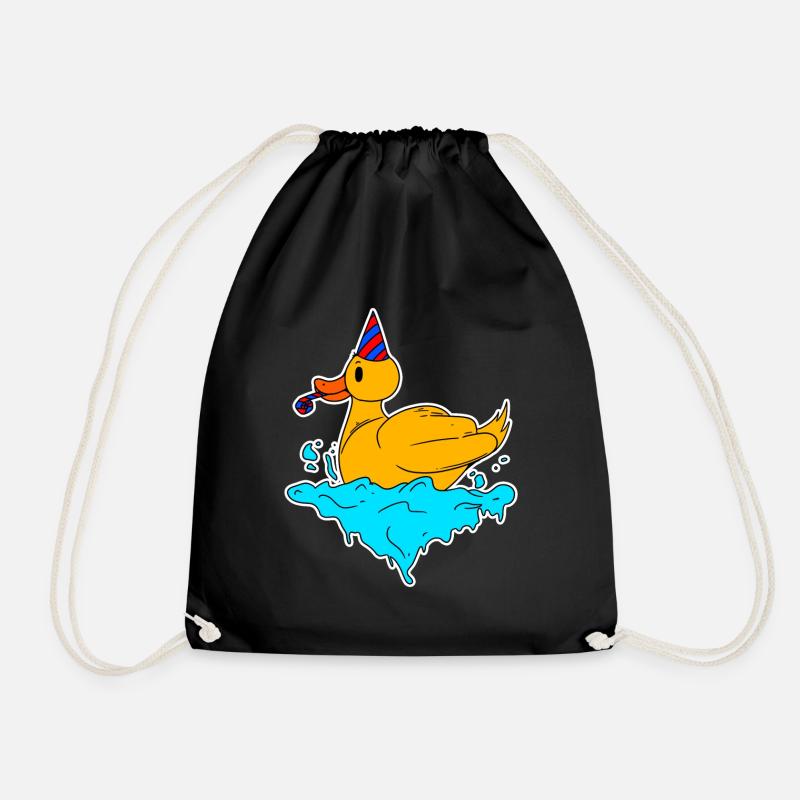 Rubber Duck - Drawstring Bag - black