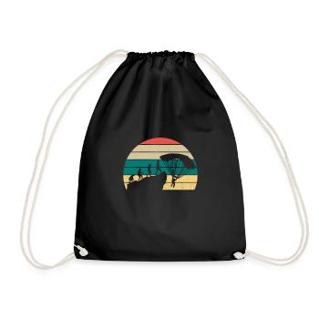 Gleitschirm Gleitschirmfliegen Paragliding - Drawstring Bag - black - Front