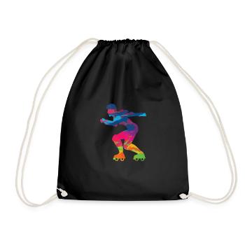 Patins en ligne patinage roller roller - Sac de sport léger - noir - Devant