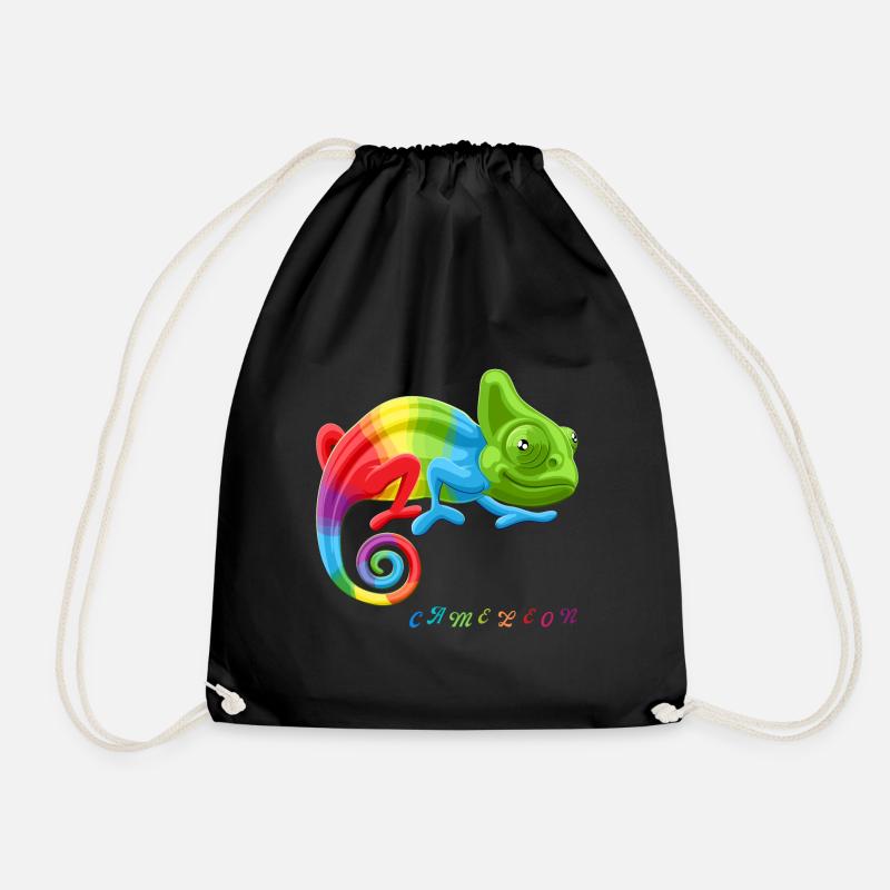 chameleon - Drawstring Bag - black