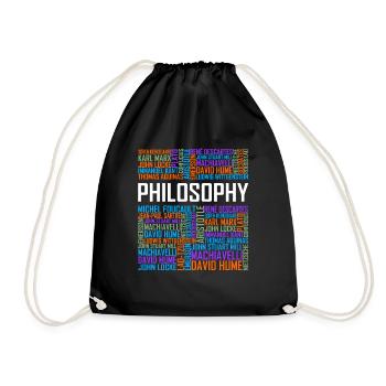 Philosophie - Worte - Turnbeutel - Schwarz - Vorne