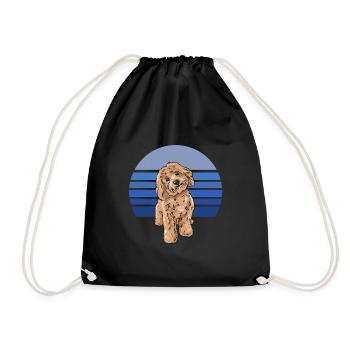 Cockapoo Bleu Rétro - Sac de sport léger - noir - Devant