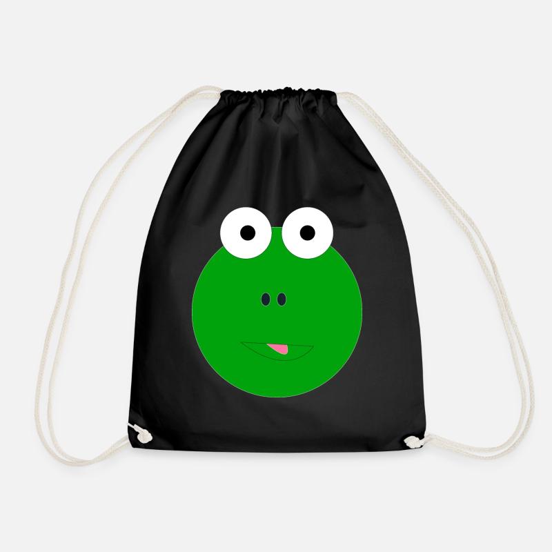 frog frog toad funny gift funny funny funny - Drawstring Bag - black