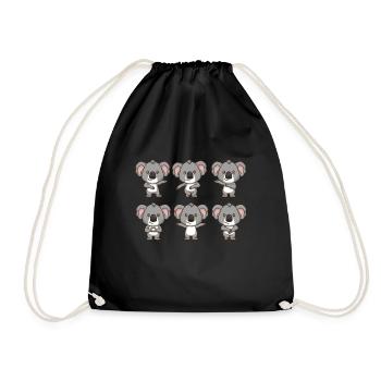 Koala Gift Women Australie Eucalyptus Koala - Sac de sport léger - noir - Devant