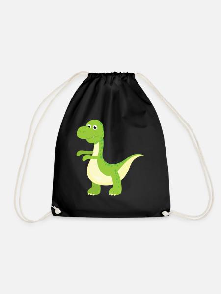Dinosaur - Drawstring Bag - black