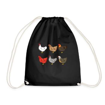 Éleveurs de poulets Volaille de ferme Poulets Poulets - Sac de sport léger - noir - Devant