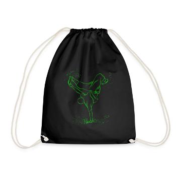 Vintage Breakdancing Bboying Kids No1 Dance - Drawstring Bag - black - Front