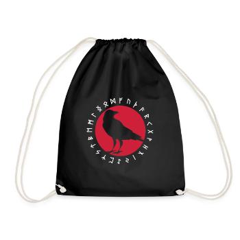 Odin corbeau Viking symbole nordique scandinave - Sac de sport léger - noir - Devant