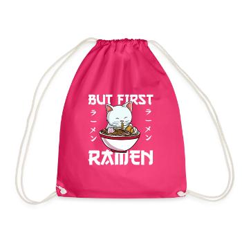 But First Ramen Cat Lover Kitty Owner Japonais - Sac de sport léger - fuchsia - Devant