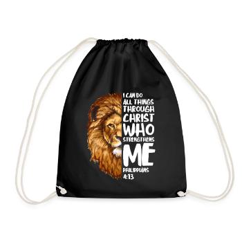 Je peux faire des choses Christian Lion Citation - Sac de sport léger - noir - Devant