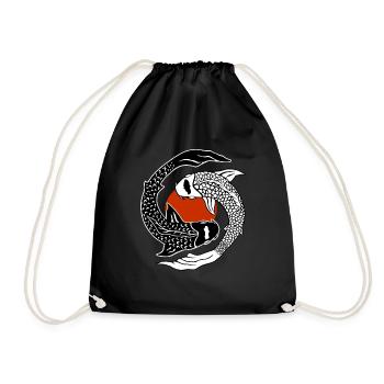 Yin Yang - Kois - Turnbeutel - Schwarz - Vorne