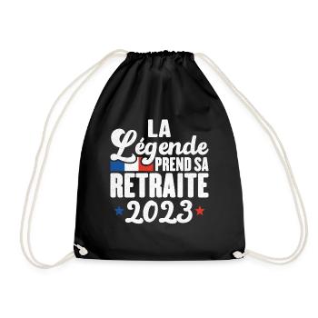 La Légende Prend Sa Retraite 2023 Cadeau - Sac de sport léger - noir - Devant