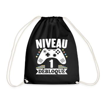 Niveau 1 An Débloqué Gaming Cadeau Anniversaire - Sac de sport léger - noir - Devant