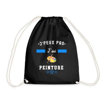 je peux pas j'ai peinture palette pinceau - Sac de sport léger - noir - Devant