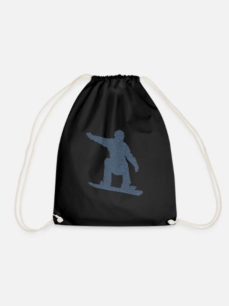 Snowboarder Geschenkideen Snowboard - Turnbeutel - Schwarz