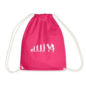 country dance evolution - Drawstring Bag - fuchsia - Front