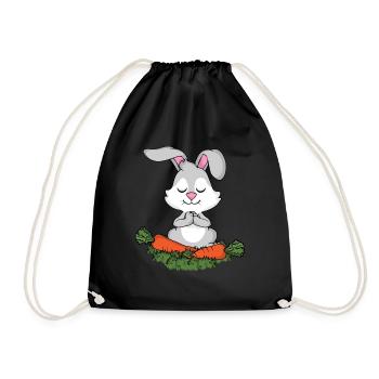 Lapin Méditez Cadeau Femmes Bunny Yoga - Sac de sport léger - noir - Devant