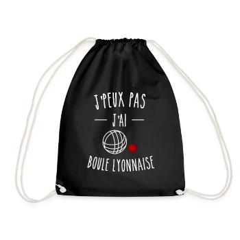 je peux pas j ai boule lyonnaise - Sac de sport léger - noir - Devant