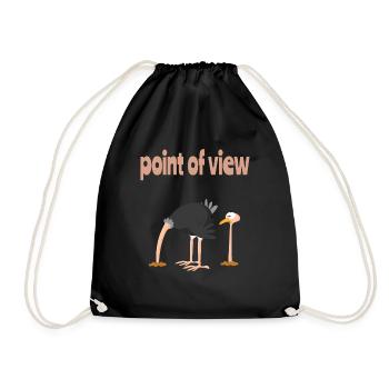 Vogel Strauss Tactics - Point Of View - Drawstring Bag - black - Front
