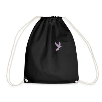 Colombe rose Pocket Dove de la Paix - Sac de sport léger - noir - Devant