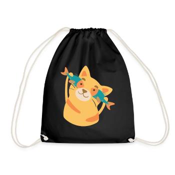 catfish - Drawstring Bag - black - Front