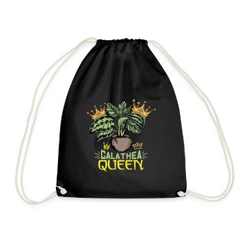 Calathea Plant Florist Flowers Asteraceans - Drawstring Bag - black - Front