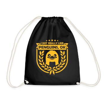 J’aime juste les pingouins - Sac de sport léger - noir - Devant