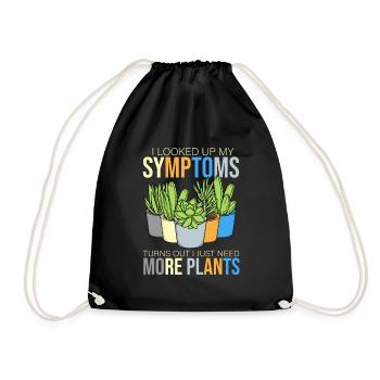 Topfpflanzen Geschenk Frauen Floristin Pflanzen - Turnbeutel - Schwarz - Vorne