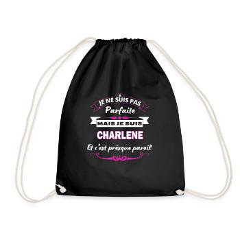 je ne suis pas Parfaite Charlene - Sac de sport léger - noir - Devant