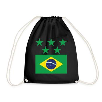 Brazil - Drawstring Bag - black - Front