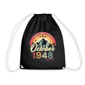 Cadeau D'anniversaire En Octobre 1948 Vintage - Sac de sport léger - noir - Devant