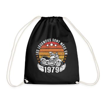 Les Légendes Sont Nées En 1979 - Sac de sport léger - noir - Devant