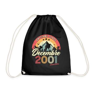 Cadeau D'anniversaire En Décembre 2001 Vintage - Sac de sport léger - noir - Devant