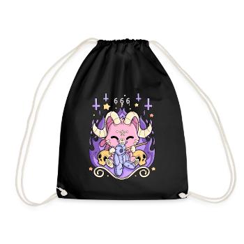 Gothic Kawaii Creepy Pastel Goth Chibi Kawaii - Turnbeutel - Schwarz - Vorne