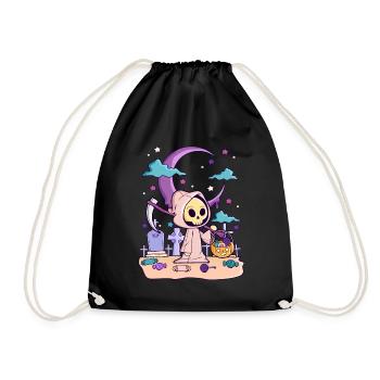 Creepy Kawaii Halloween Gruseliges Geschenk Goth - Turnbeutel - Schwarz - Vorne