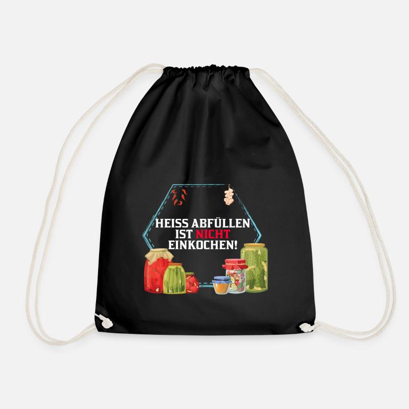 Einkochen Haltbar machen Fermentieren Einmachen - Turnbeutel - Schwarz