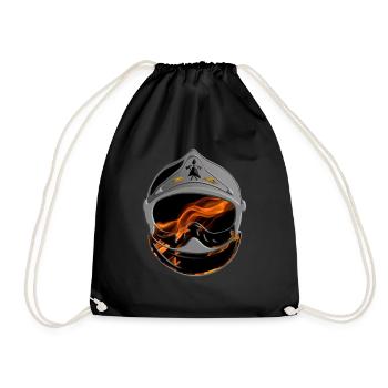 helmet firefighters firefighters of France - Drawstring Bag - black - Front