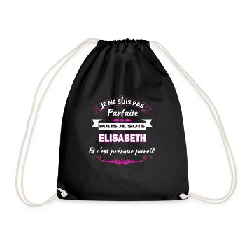 je ne suis pas Parfaite Elisabeth - Sac de sport léger - noir - Devant