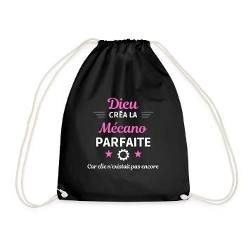 dieu créa la Mécano parfaite humour de bureau - Sac de sport léger - noir - Devant